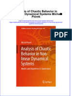 Download textbook Analysis Of Chaotic Behavior In Non Linear Dynamical Systems Michal Piorek ebook all chapter pdf 