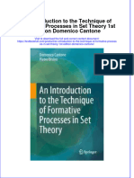 Download textbook An Introduction To The Technique Of Formative Processes In Set Theory 1St Edition Domenico Cantone ebook all chapter pdf 