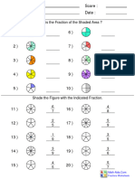 What Is The Fraction of The Shaded Area ?: Fractions Worksheets