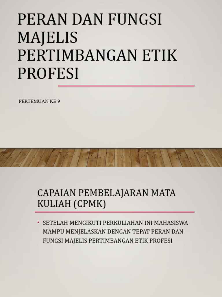 Per. 9 Peran Dan Fungsi MPEP | PDF