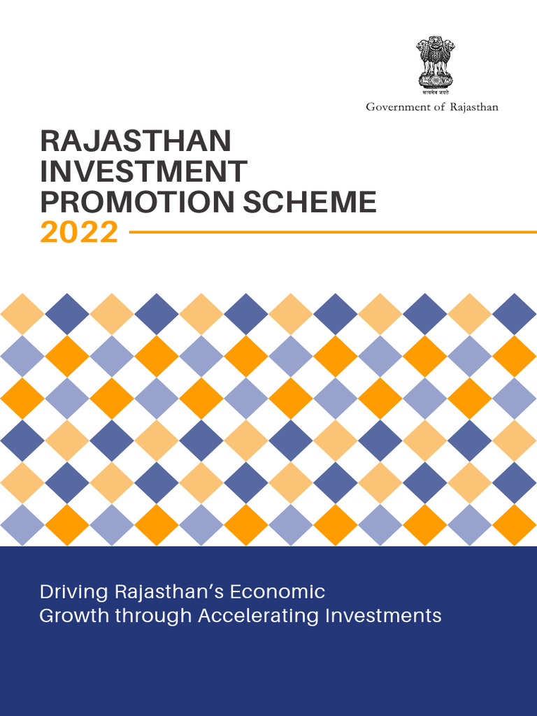 Rajasthan Investment Promotion Scheme 2022 | PDF | Cost Of Living ...