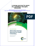 Download textbook Alternative Energy Sources For Green Chemistry 1St Edition Georgios Stefanidis ebook all chapter pdf 