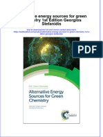 Textbook Alternative Energy Sources For Green Chemistry 1St Edition Georgios Stefanidis Ebook All Chapter PDF