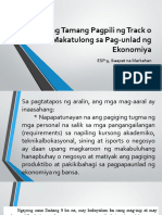 Ang Tamang Pagpili NG Track o Kurso: Makatulong Sa Pag-Unlad NG Ekonomiya