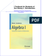 Download textbook Algebra I Textbook For Students Of Mathematics Alexey L Gorodentsev ebook all chapter pdf 