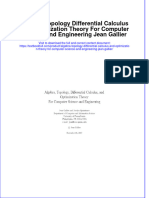 Textbook Algebra Topology Differential Calculus and Optimization Theory For Computer Science and Engineering Jean Gallier Ebook All Chapter PDF