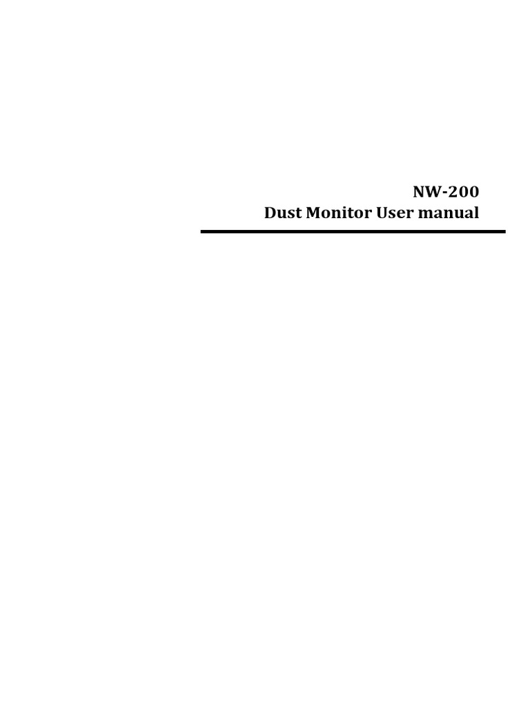 Dust Monitor User Manual | PDF | Electrical Connector | Calibration