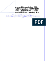 Algorithms and Computation 25th International Symposium ISAAC 2014 Jeonju Korea December 15 17 2014 Proceedings 1st Edition Hee-Kap Ahn