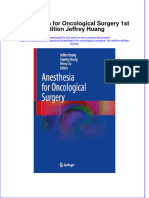 Download full chapter Anesthesia For Oncological Surgery 1St Edition Jeffrey Huang pdf docx