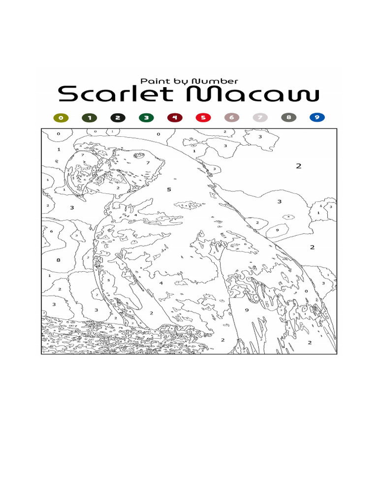 Wildlife Paint by Numbers Printables 01n 12448 jpg PDF