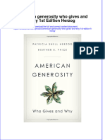 Download textbook American Generosity Who Gives And Why 1St Edition Herzog ebook all chapter pdf 