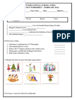 Amity International School, Noida E.V.S Practice Worksheet - (February 2024) Name - Class 2/sec - Date - Roll No.