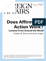 2015MarchApril - Does Affirmative Action Work - Lessons From Around The World