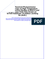 Download full chapter Angle Resolved Photoemission Spectroscopy On High Temperature Superconductors Studies Of Bi2212 And Single Layer Fese Film Grown On Srtio3 Substrate 1St Edition Junfeng He Auth pdf docx