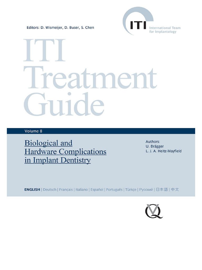 ITI Treatment Guide, Vol 8 - Biological and Hardware Complications