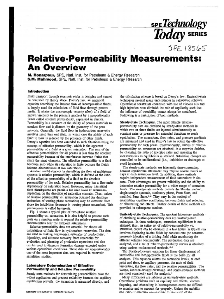 Relative Permeability2 | PDF | Fluid Dynamics | Permeability (Earth ...
