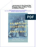 Download textbook An English Governess In The Great War The Secret Brussels Diary Of Mary Thorp 1St Edition Proctor ebook all chapter pdf 