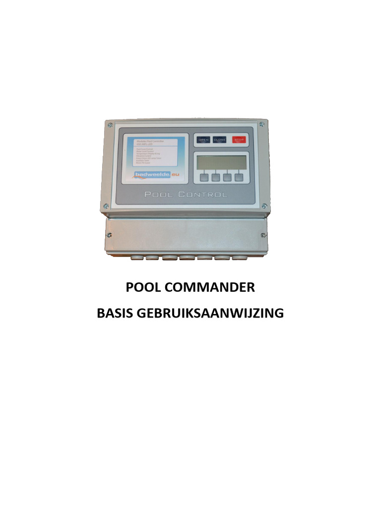 Gebruiksaanwijzing PoolCommander Augustus2015 | PDF
