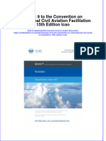 Full Chapter Annex 9 To The Convention On International Civil Aviation Facilitation 15Th Edition Icao PDF