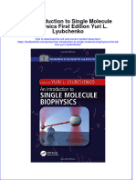 Textbook An Introduction To Single Molecule Biophysics First Edition Yuri L Lyubchenko Ebook All Chapter PDF