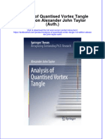 Textbook Analysis of Quantised Vortex Tangle 1St Edition Alexander John Taylor Auth Ebook All Chapter PDF