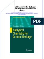 Textbook Analytical Chemistry For Cultural Heritage 1St Edition Rocco Mazzeo Eds Ebook All Chapter PDF