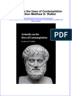 Textbook Aristotle On The Uses of Contemplation 1St Edition Matthew D Walker Ebook All Chapter PDF