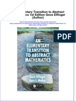 Download pdf An Elementary Transition To Abstract Mathematics 1St Edition Gove Effinger Author ebook full chapter 