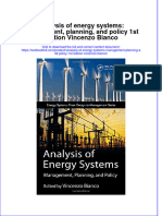 Textbook Analysis of Energy Systems Management Planning and Policy 1St Edition Vincenzo Bianco Ebook All Chapter PDF