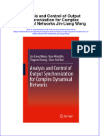 Textbook Analysis and Control of Output Synchronization For Complex Dynamical Networks Jin Liang Wang Ebook All Chapter PDF