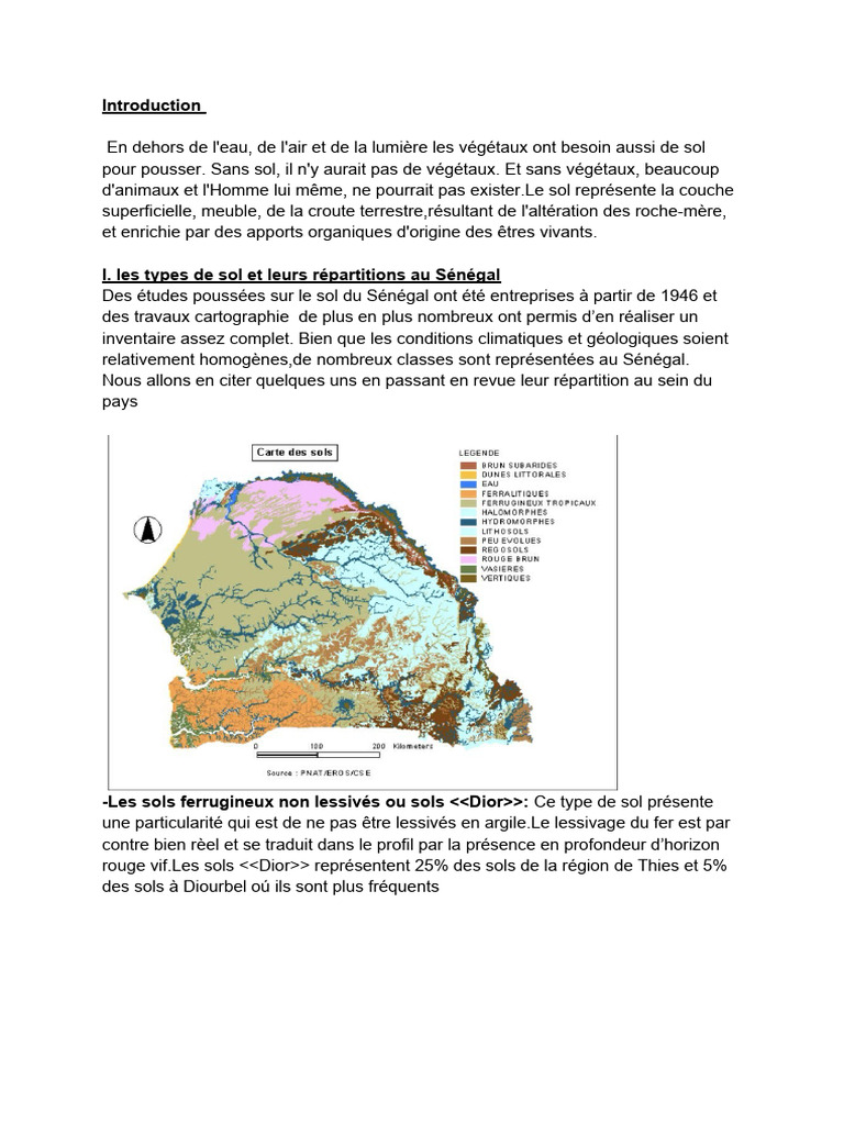 Types de sols et leur gestion au Sénégal | PDF | Sol (pédologie) | la ...