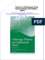 Download full chapter Arbitrage Theory In Continuous Time Oxford Finance Series 4Th Edition Bjork pdf docx