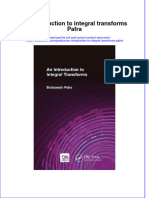 Download pdf An Introduction To Integral Transforms Patra ebook full chapter 