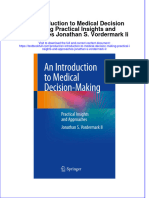 PDF An Introduction To Medical Decision Making Practical Insights and Approaches Jonathan S Vordermark Ii Ebook Full Chapter