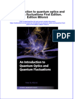 PDF An Introduction To Quantum Optics and Quantum Fluctuations First Edition Edition Milonni Ebook Full Chapter