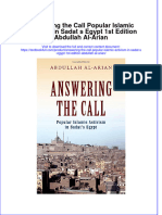 Textbook Answering The Call Popular Islamic Activism in Sadat S Egypt 1St Edition Abdullah Al Arian Ebook All Chapter PDF