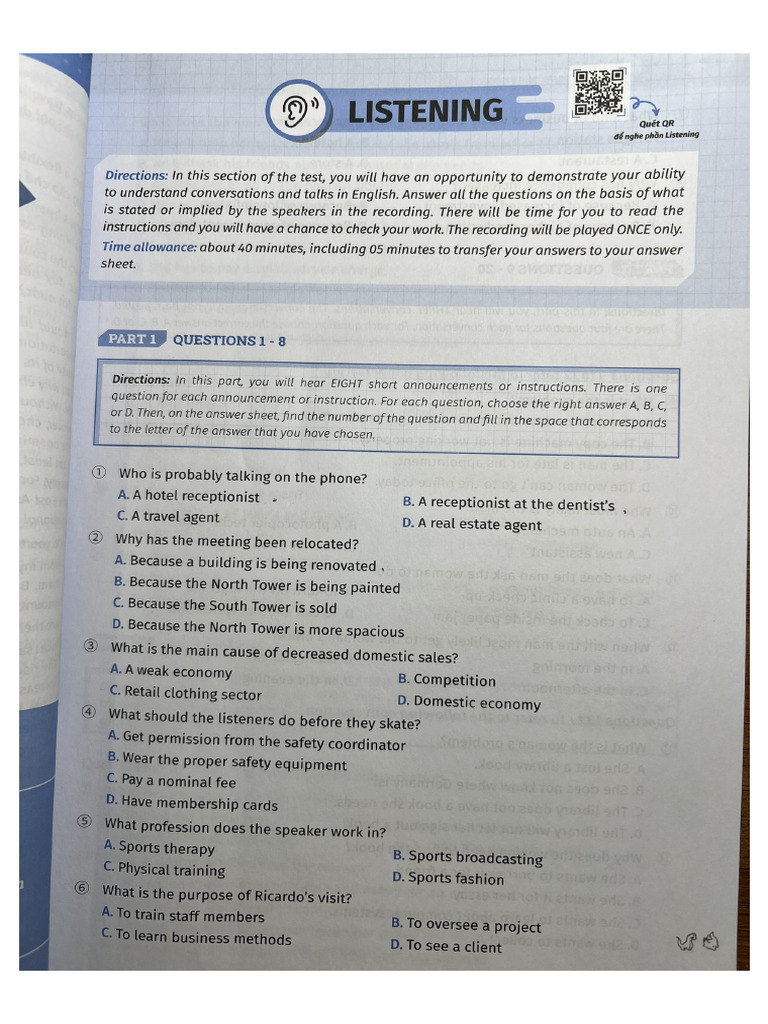 Vstep Test 4 Skills - Test 04 | PDF
