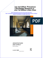 Full Chapter Architecture and Affect Precarious Spaces Routledge Research in Architecture 1St Edition Lilian Chee PDF