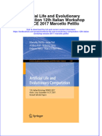 Textbook Artificial Life and Evolutionary Computation 12Th Italian Workshop Wivace 2017 Marcello Pelillo Ebook All Chapter PDF