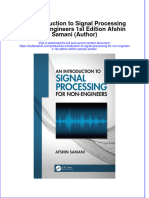 Download pdf An Introduction To Signal Processing For Non Engineers 1St Edition Afshin Samani Author ebook full chapter 