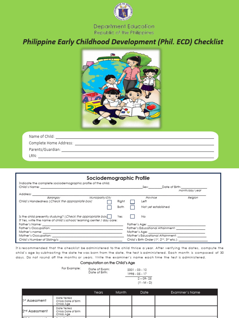 Eccd checklist pdf