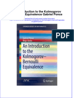 Download pdf An Introduction To The Kolmogorov Bernoulli Equivalence Gabriel Ponce ebook full chapter 