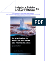 Download pdf An Introduction To Statistical Mechanics And Thermodynamics 2Nd Edition Robert H Swendsen ebook full chapter 