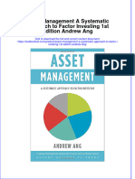 Download textbook Asset Management A Systematic Approach To Factor Investing 1St Edition Andrew Ang ebook all chapter pdf 