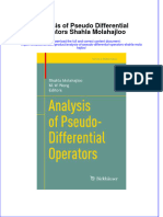 PDF Analysis of Pseudo Differential Operators Shahla Molahajloo Ebook Full Chapter