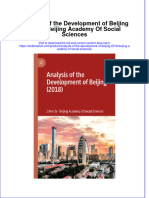 PDF Analysis of The Development of Beijing 2018 Beijing Academy of Social Sciences Ebook Full Chapter