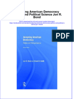 PDF Analyzing American Democracy Politics and Political Science Jon R Bond Ebook Full Chapter