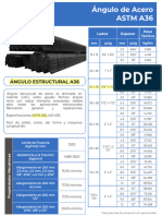 FT Ángulo Estructural ASTM A36 (LI32X5')
