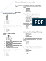 Grade 7 Science Unit Test Humanbody