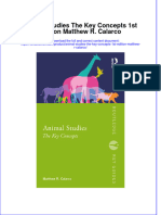 Download pdf Animal Studies The Key Concepts 1St Edition Matthew R Calarco ebook full chapter 